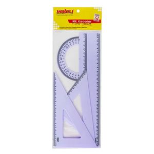 Kit Escolar 1° Grau New Line Lilás Pastel Maxcril