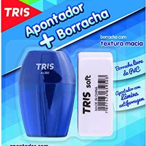 Kit 1 Apontador + 1 Borracha Office