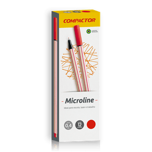 Caneta Microline Vermelha Compactor