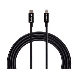 Cabo Usb-c Lightning  Intelbras 1,2m Pvc Preto Eucl 12PP
