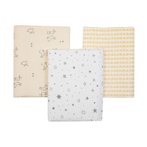 Cueiro Flanelado Com 3 Pçs Coelhinho 80cm X 50cm Papi