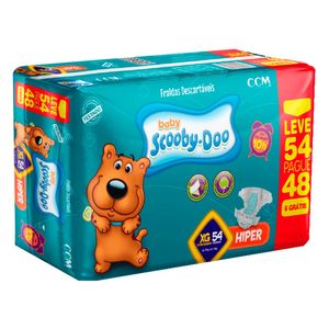 Fralda Scooby Doo Hiper XG Pacote com 54 Unidades