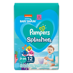 Fralda Pampers Splashers P/M 12 Unidades