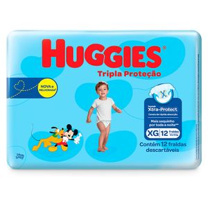 Fralda Huggies Tripla Jumbinho XG Pacote com 12 Unidades