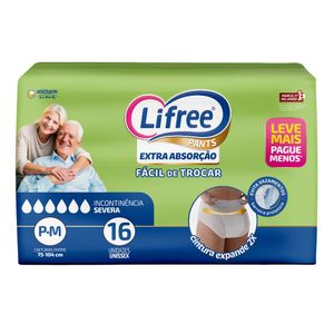 Roupa Íntima Lifree Calça Extra Absorção P/M 16x1