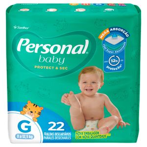 Fralda Personal Baby Jumbo G 22 Unidades