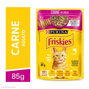 Ração Úmida Gatos Adultos Friskies Carne 85g