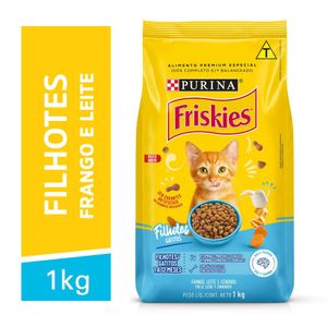 Ração FRISKIES gatos filhotes frango e leite 1kg