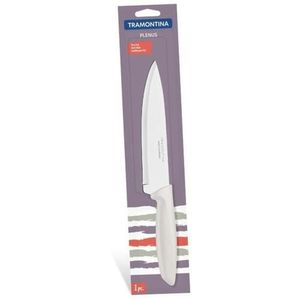 Faca Chef Com Lâmina Em Aço Inox E Cabo De Polipropileno Branco 7"