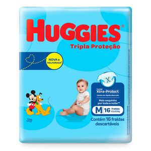 Fralda Huggies Tripla Jumbinho M 16 Unidades