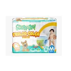 Fralda Scooby Doo Roupinha M 36 Unidades