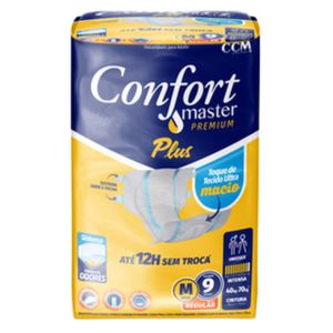 Fralda Descartável Adulto Master Plus Tamanho M Confort 9x