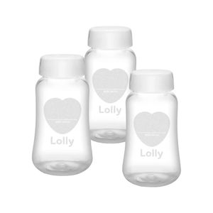 Kit Pote para Leite Materno Lolly 03 Peças de 150ml