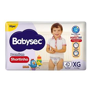 Fralda Babysec Shortinho Premium Hiper XG Pacote com 42 Unidades