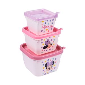 Conjunto De Potes Plasútil Conect Minnie Baby 3 Unidades