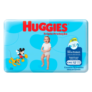 Fralda Huggies Tripla Jumbinho XXG 12 Unidades