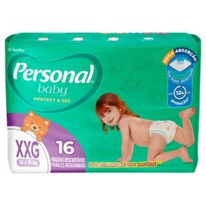 Fralda Personal Baby Jumbo XXG Pacote com 16 Unidades