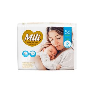 Fralda Mili Love & Care Mega P Pacote com 56 Unidades