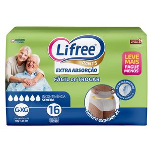 Roupa Íntima Lifree Calça Extra Absorção G/XG 16x1