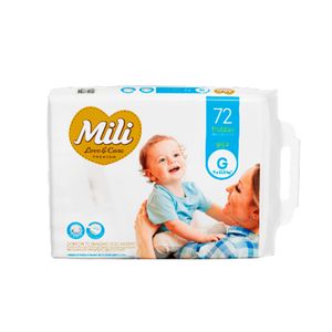 Fralda Mili Love & Care Premium G 72 Unidades