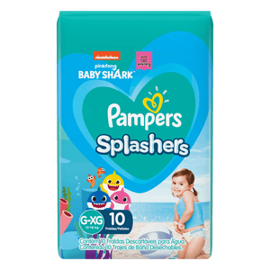 Fralda Pampers Splashers G/XG 10 Unidades