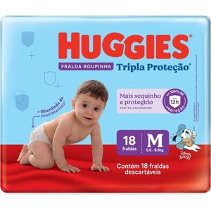 Fralda Huggies Tripla Roupinha Jumbinho M Pacote com 18 Unidades