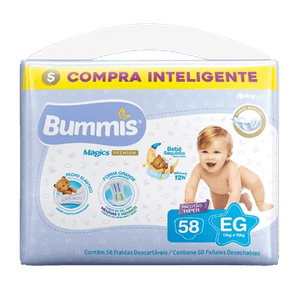 Fralda Bummis Premium Hiper XG Pacote com 58 Unidades