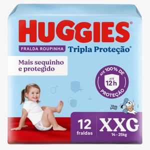 Fralda Huggies Tripla Roupinha Jumbinho XXG 12X1