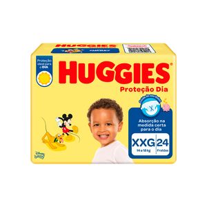Fralda Descartável Infantil Huggies Proteção Dia XXG Pacote 24 Unidades
