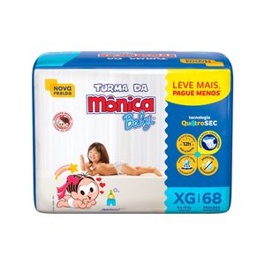 Fralda  Descartável Turma da Mônica Giga Tamanho XG 68x1