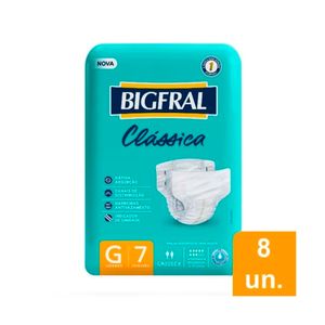 Fralda para Adulto Bigfral Clássica Tamanho G 7und