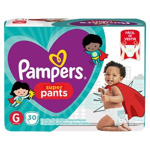 Fralda Descartável Infantil Pants Pampers Super G Pacote com 30 Unidades