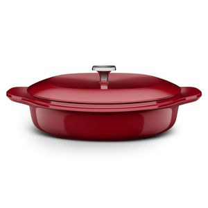 Panela Wok de Ferro Fundido Esmaltado Electrolux Expert 30cm Vermelha