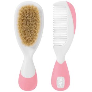 Escova E Pente Com Cerdas Naturais Rosa Chicco 00006569100000