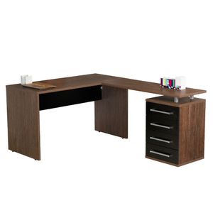 Mesa para Escritório Start Giobel Malbec/Preto 137cm