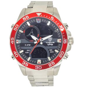 Relógio Masculino Tuguir AnaDigi Infinity TGI37015 - Prata e Vermelho