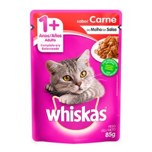 Whiskas 1+ Sabor Carne ao Molho 85g