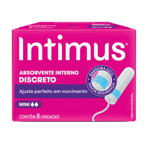 Absorvente Interno Mini Intimus Pacote com 8 Unidades