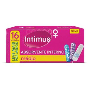 Absorvente Interno Médio Intimus Leve 16 Pague 15