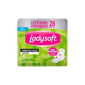Absorvente LadySoft Normal Suave Com Abas Pacote com 28 Unidades