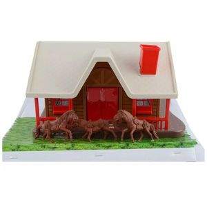 Playset Rancho Western Telhado Branco Usual 550