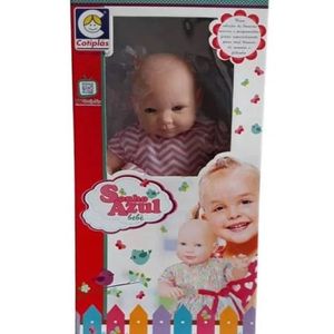Boneca Sonho Azul Vestido Listrado Cotiplas 2199