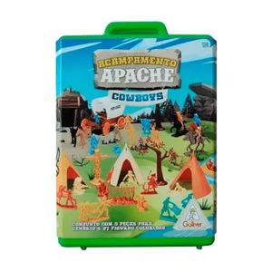 Maleta Far West Acampamento Apache Cowboys Verde Gulliver 0079