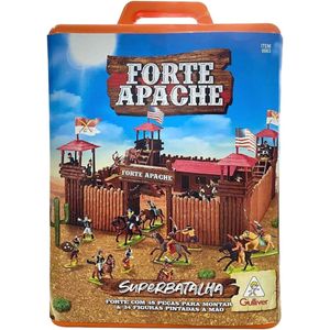 Forte Apache Super Batalha Maleta Laranja 79 Peças Gulliver 0063