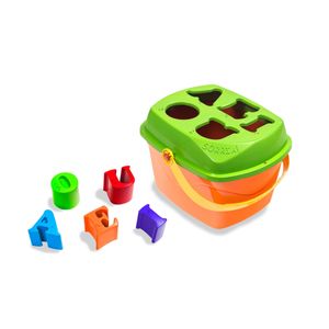 Blocos De Encaixar Maletuxo Didático Com Letras Laranja Toys Cardoso 3036