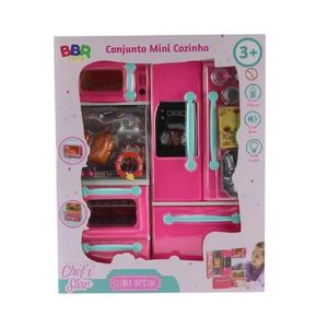 Cozinha Divertida Com Geladeira E Fogão Bbr R3129