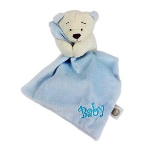 Mini Naninha Bebê Ursinho Azul Zip