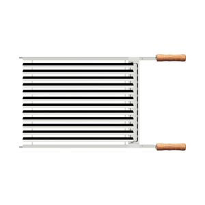 Grelha Tramontina Churrasco em Inox Cabo de Madeira Natural 50x41 cm