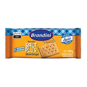 Biscoito Salt Plus Manteiga Brandini 360g