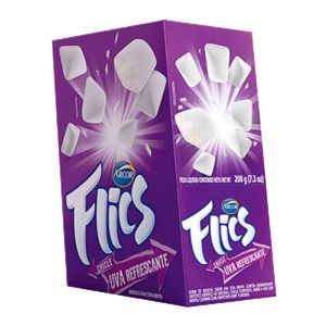 Chiclete Uva Flics Caixa Com 12 Unidades